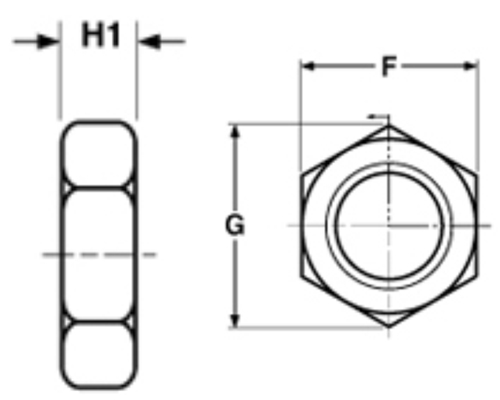 Hex jam nuts